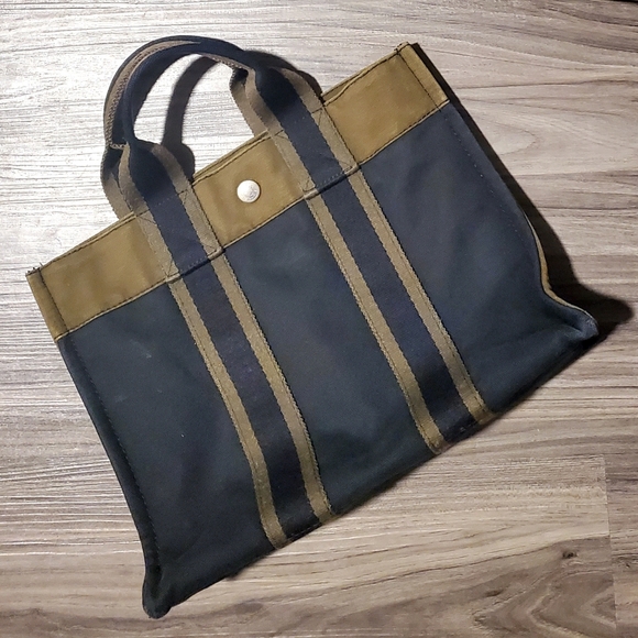 Hermès Paris Fourre Tout Bag Canvas Tote - Picture 4 of 16